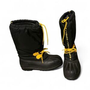 Sorel Black Insulated Lined Winter Snow Boots Men’s 6 Women’s 7.5 Waterproof